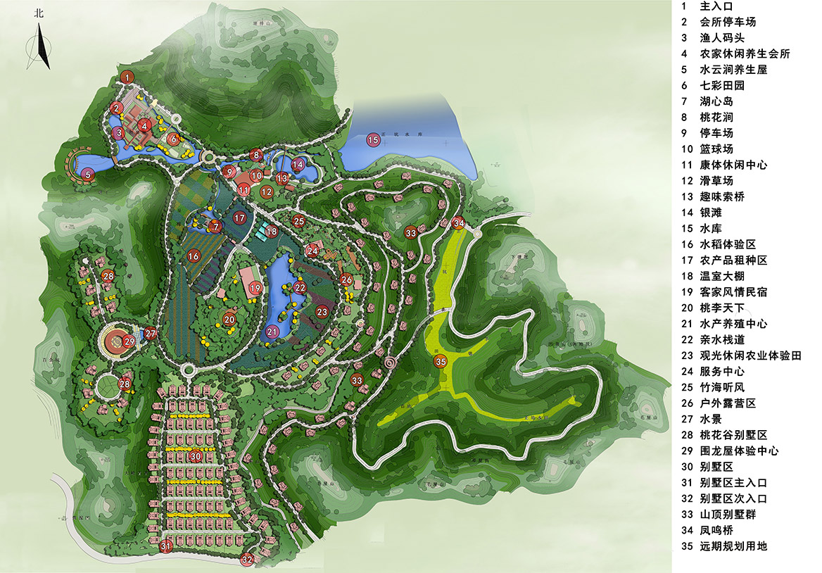 河源市天頤園觀光休閑農業度假村總（zǒng）平麵圖