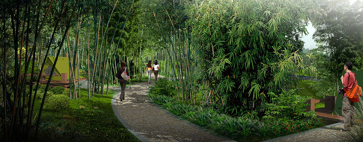 河源市天頤園觀光休閑農業度假村戶外露營拓展區效果圖