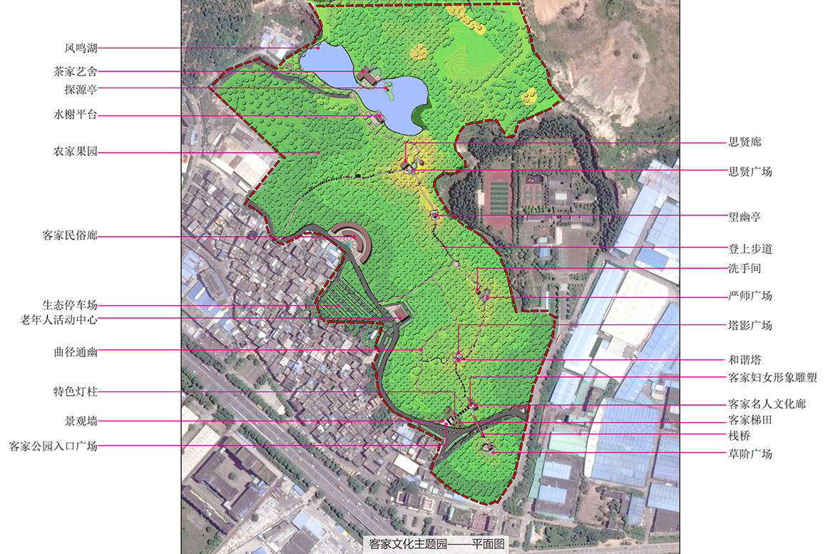 大嶺山（shān）鎮連平村美麗幸福村居建設行動計（jì）劃總平麵圖