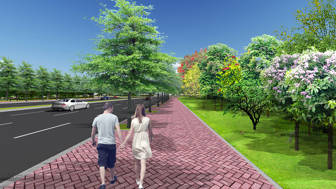 道路園林景觀設（shè）計圖片