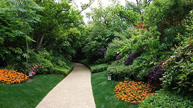 園林設計中可以利用植物來構（gòu）成空間