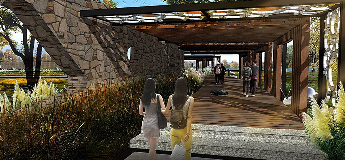 洪（hóng）梅鎮烏沙村村莊規劃設計紀念公園（yuán）節點效果圖三（sān）