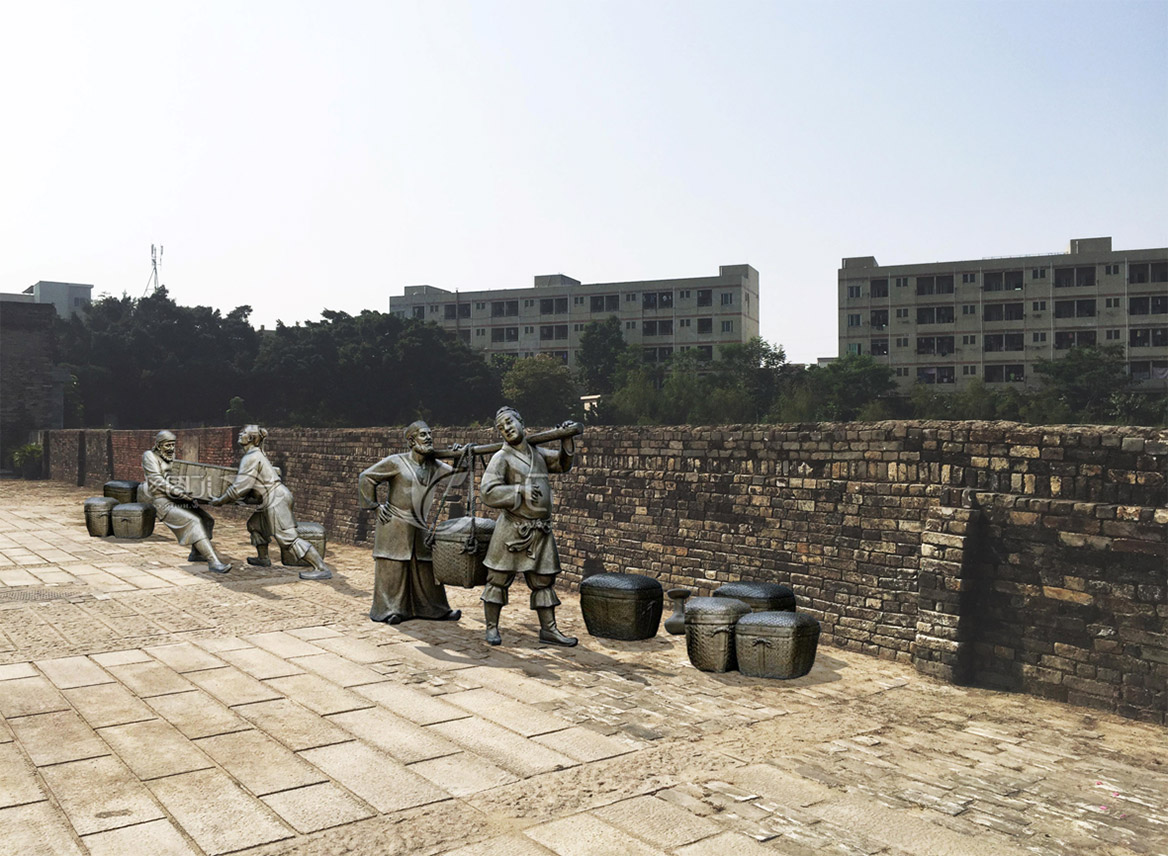 西（xī）溪古村文化展（zhǎn）示性雕塑效果圖2