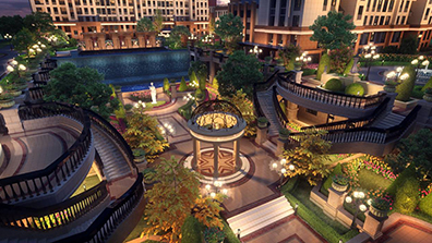 下沉（chén）式（shì）廣場出入口景觀環境的功能