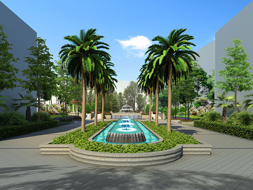 小區園林景觀設計（jì）效果圖