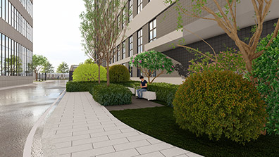 現代（dài）生態工業園不同區域（yù）景觀設計（jì）手法