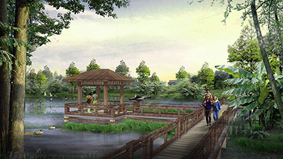 城（chéng）市生態濕地公園的景觀功能