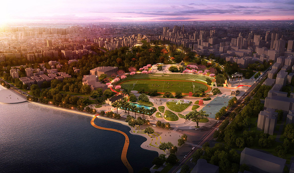 體（tǐ）育公園設計鳥瞰圖