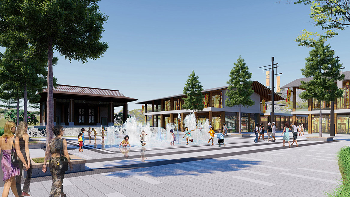 無演出（chū）時作為旱噴廣場