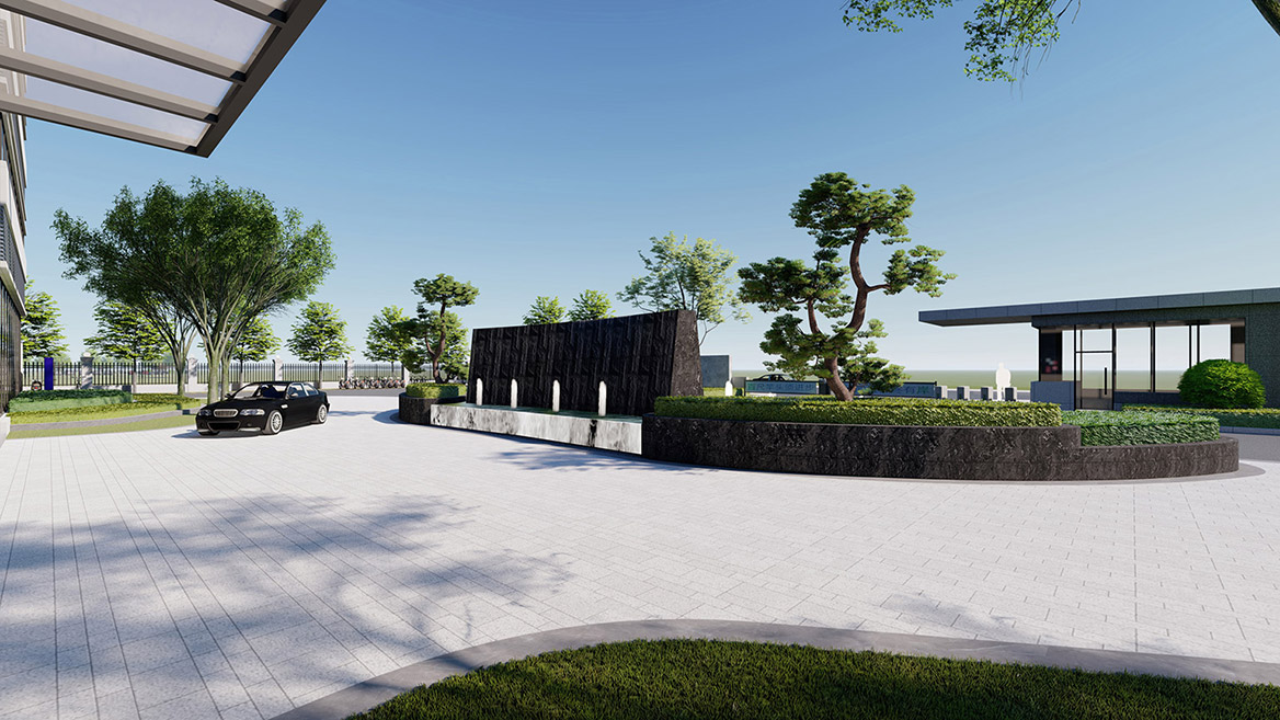 科技公司廠區景觀設計2