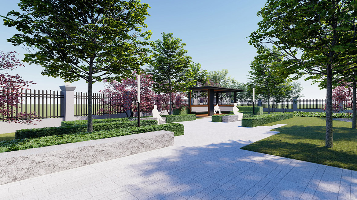 科技公司廠區景（jǐng）觀設計4