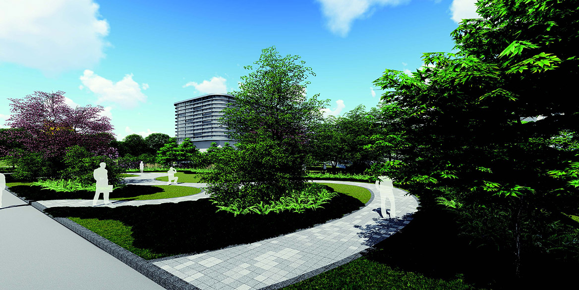 環保公（gōng）司廠區園林景觀（guān）設計效果圖3