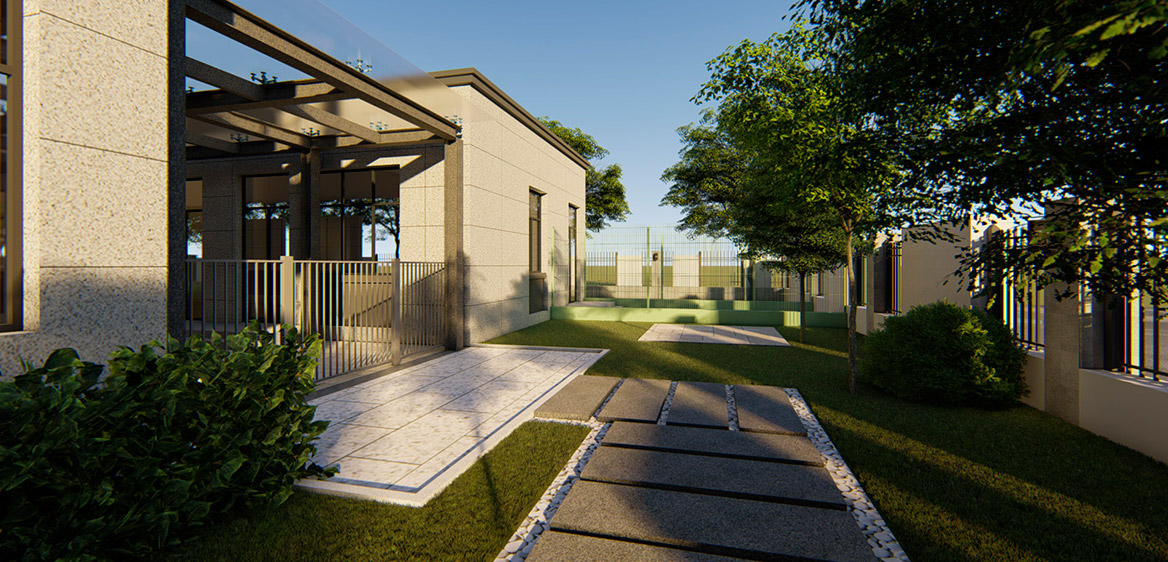 宿（xiǔ）舍（shě）後汀步效果（guǒ）圖2