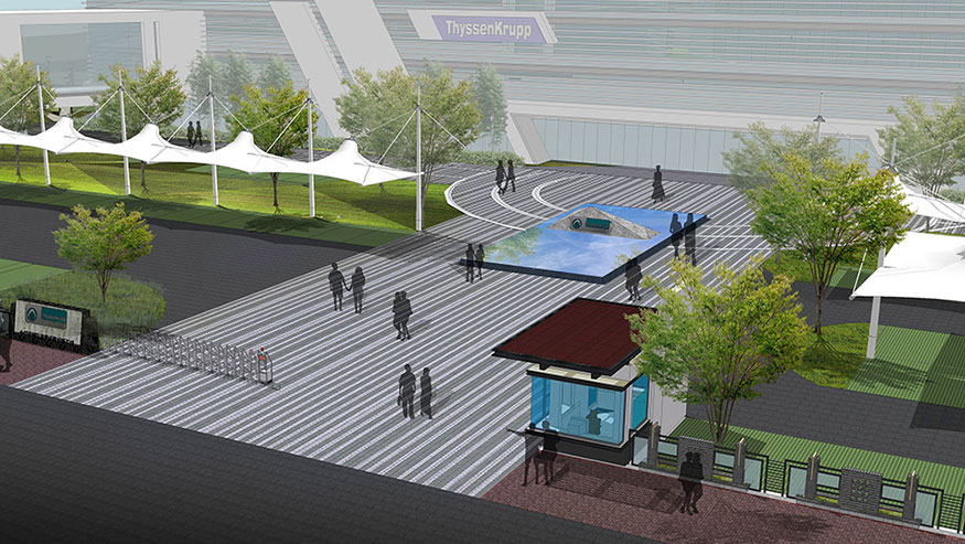 中山蒂森電梯廠景觀規劃（huá）設計