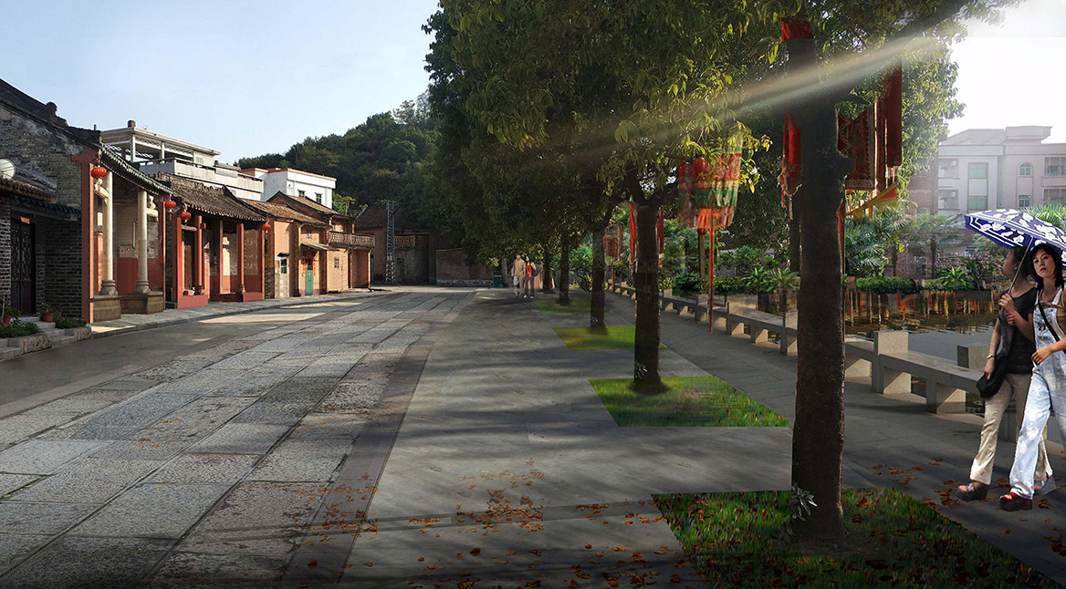 池（chí）塘前道路