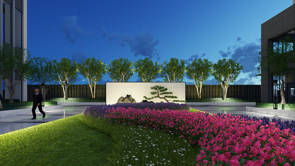 科技公司景觀設計（jì）效果圖6