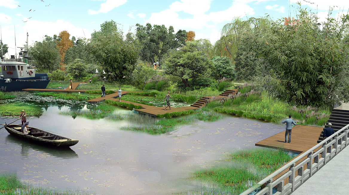 濕地公園（yuán）的人文景觀和自然景觀